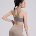 thumbnail image 6 of Womens Sports Bras Sports Bra Vest Push-Up Yoga Fitness Sports Bra With Removable Chest Pad Wireless Bras for Women Gray M, 6 of 6