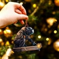 thumbnail image 2 of 2D Acrylic Welder Ornament for Christmas Tree, Industrial Hanging Figure with Torch, Unique Trade Gift for Welding Professionals, Khaki Suit, Pack of 1, 2 of 7