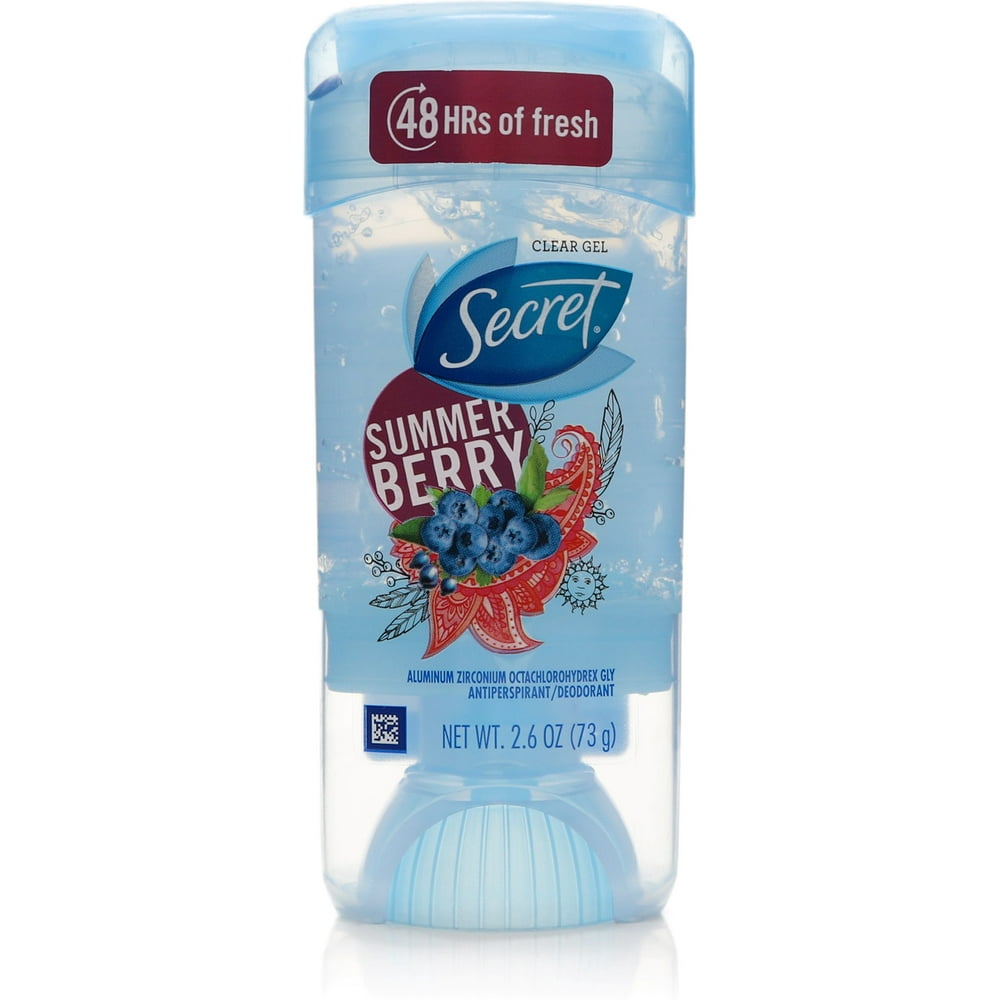 2 Pack Secret Fresh Clear Gel Antiperspirant Deodorant, Summer Berry
