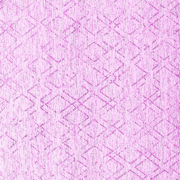 Ahgly Company Indoor Square Solid Pink Modern Area Rugs, 6' Square
