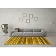 thumbnail image 3 of Ahgly Company Machine Washable Indoor Rectangle Solid Yellow Modern Area Rugs, 2' x 3', 3 of 4