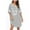 Gray, variant on Dellytop Women's Short Sleeve V Neck Oversized Shirt Nightdress