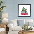 thumbnail image 3 of Stupell Industries Bohemian Glam Travel Suitcases Black Floating Frame Canvas Art, 25 x 25, by Amanda Greenwood, 3 of 8