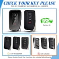 thumbnail image 2 of Key Fob Cover Compatible with Lexus ES GS NX LS RX RC GX LX 570 200 250 350 460 300 F 450h 600h Keychain Case Holder Protector,Black, 2 of 6
