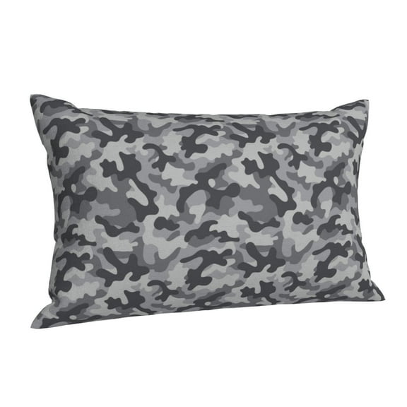 Grey Camouflage Print Pillowcase Pillows Cover Case Decor Decoration Rectangle Printed Throw Pillow Case Cushion Cover 20"x30"