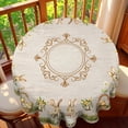 thumbnail image 4 of Easter Rabbit Tablecloth Rectangle, Waterproof Floral Table Cover, Wrinkle-Resistant Dining Table Protector, 4 of 6