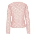 thumbnail image 4 of JGGSPWM Womens Mesh Long Sleeve Tops Lace Sexy Sheer See Through Crew Neck Tight Shirts Causal Blouse Party Club Outfits Pink XL, 4 of 9