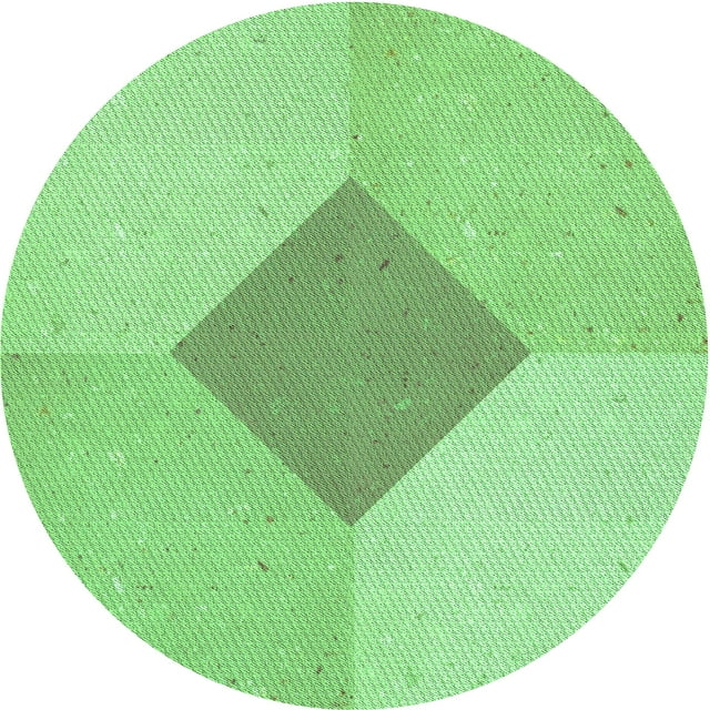 Ahgly Company Tapis Rond Lavable en Machine Intérieur Vert Jade Transitionnel, 8 Pieds Rond