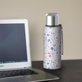 thumbnail image 5 of Design Pattern 20oz Stainless Steel Thermal Bottle with Tea Filter and Cup Lid, Vacuum Insulated Coffee Mug with 316L Inner Liner, Leakproof Travel Thermos for Office, Commute & Outdoor, 5 of 7