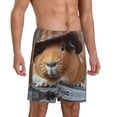 thumbnail image 6 of Mens Pajama Shorts, Cowboy Hat Guinea Pig Sleep Shorts Men Pajama Bottoms Lounge PJ Shorts with Pockets, 6 of 6
