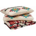 thumbnail image 4 of Chezmoi Collection Prescott 3-Piece Southwestern Multi-Color Cream Quilt Bedspread Set, Queen, 4 of 4