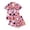 f#159Pink508, variant on HAYIMI Kids Halloween Theme Print Short Sleeve Button Lapel Blouse Tops And Shorts For Home Loungewear Comfortable Blend Pajama Sets, 9-10 Years
