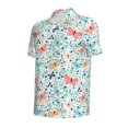 thumbnail image 2 of Balery Butterflies Printed Men’s Short Sleeve Polo Shirt, Midweight Men's Shirt,Golf Polo shirts -Small, 2 of 9