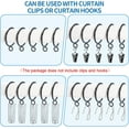 thumbnail image 3 of 44 Pack Curtain Rings with Eyelets, Metal Drapery Ring for Pinch Pleat Curtains, Drape Ring 1.5 Inch I D, Fits Up to 1.2 in Rod (Black), 3 of 7