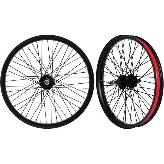 20" x 1.85" Heavy Duty Bike Rim Wheelsset, Front and Rear Wheel, 12 Gauge 48 Spokes Wheelset, Double Wall Aluminum Alloy Bicycle Wheels Rims Disc Brake MTB Wheel Set