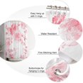 thumbnail image 4 of Shower Curtain Pink Watercolor Shower Curtains for Bathroom Decor Flower Floral Leaves Shower Curtain Sets with Hooks Waterproof Fabric Bath Curtain Extra Long 72" X 84", 4 of 4
