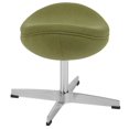 thumbnail image 3 of Grass Green Wool Fabric Ottoman, 3 of 3