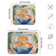 thumbnail image 4 of Yayeee Dish Drying Mat for Kitchen Counter 16"x18" Microfiber Absorbent Pad, Blue Goldfish Bowl, 4 of 7