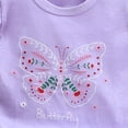 thumbnail image 4 of KPOPLK Toddler Baby Girl Clothes 6 9 12 18Months 2T 3T 4T 5T 6T Sleeveless Summer Outfit Ruffle Shirt Pants Prety Summer Clothing Set Size 4-5 Years,Light Purple, 4 of 4
