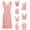 Pink, variant on Fgnfyis Little Girl Dresses Convertible Daughter Matching Party Gown for Show Princess Flower Girl Dress Light Purple 9-14 Years