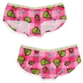 thumbnail image 3 of Dr Seuss The Grinch Women's 3-Pack Allover Character Designs Underwear Panties Pink Buffalo Boyshorts, 3 of 7
