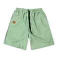thumbnail image 7 of Mens Casual Cotton Shorts Drawstring Elastic Waist Summer Golf Pants Stretch Twill Beach Chino Shorts Light Green L, 7 of 7