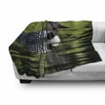 thumbnail image 3 of Loon Soft Flannel Fleece Throw Blanket, Waterbird Swimming in a Lake in Spring Outdoor Scene, Cozy Plush for Indoor and Outdoor Use, 60" x 80", Green Dark Grey, by Ambesonne, 3 of 6
