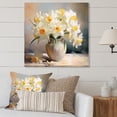 thumbnail image 2 of Designart "White Affodils love expression VI" Landscapes Metal Wall Decor, 2 of 5