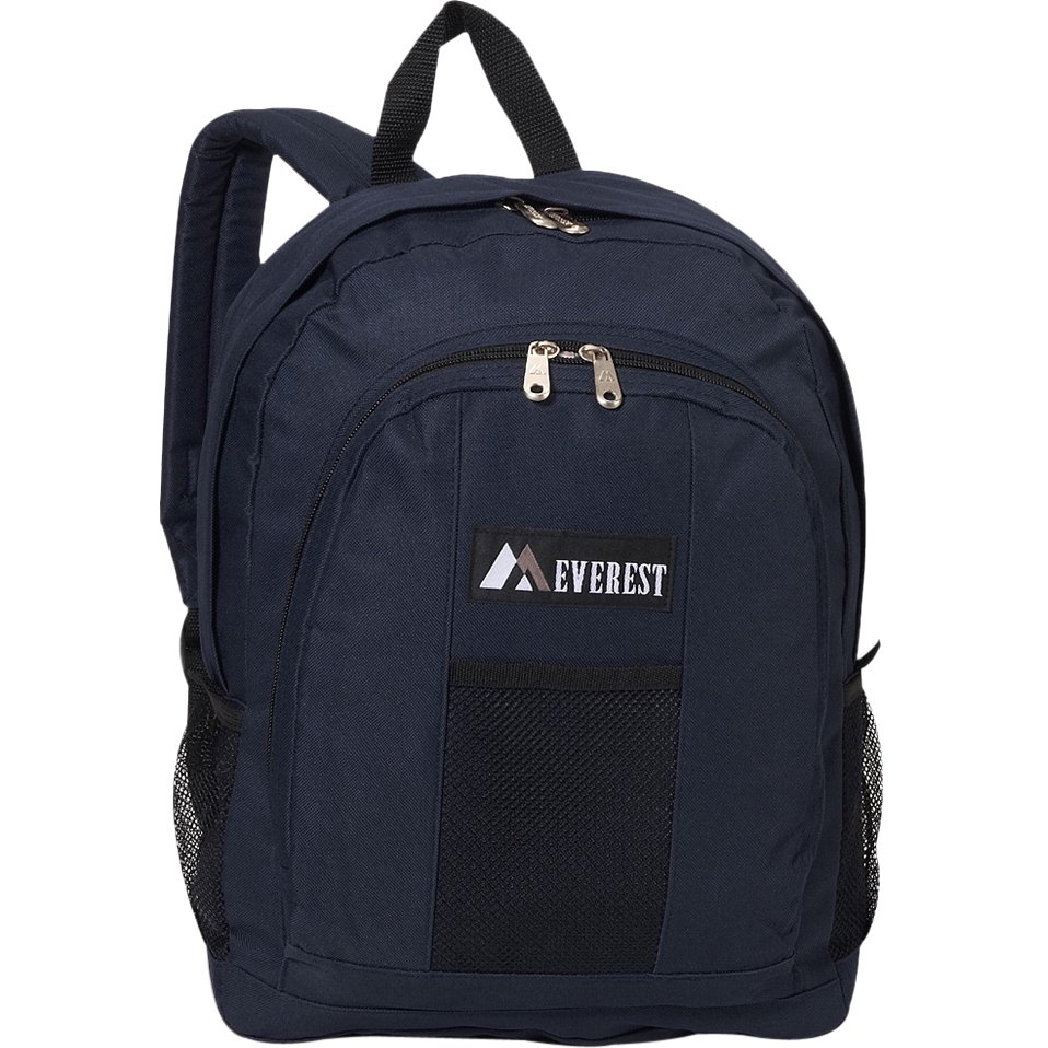 Everest Everest Backpack with Front and Side Pockets, Navy Walmart