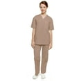 thumbnail image 3 of Adar Universal Unisex Scrubs - V Neck Tunic Scrub Top - 6011 - Khaki - 3X, 3 of 5