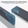 thumbnail image 3 of Aramid Fiber Case for Samsung Galaxy Z Fold 4 Case Aramid Fiber Thin Fit Slim Minimalist 6 FT Military Grade Drop Protection Case with Wireless Charging, Black&Blue, 3 of 14