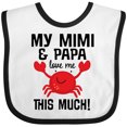 thumbnail image 3 of Inktastic Mimi and Papa Love Me Crab Boys or Girls Baby Bib, 3 of 4