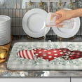 thumbnail image 4 of Valentines Day Dish Drying Mat Valentine Buffalo Plaid Eucalyptus Hearts Dishes Dryer Pad for Kitchen Countertops Microfiber 18x24 Inches, 4 of 7