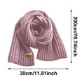 thumbnail image 4 of SUXIAN Winter Scarf for Women Hand Knitted Soft Warm Oversized Wrap Solid Color Fashion Shawl Pink One Size, 4 of 5