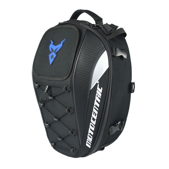 Royalbelle Sac de Casque de Moto, Résistant à l'Eau et aux Déchirures, Sac de Queue de Moto Extensible 22L-34L, Multiples Poches Sac à Dos de Rangement, Accessoires Universels