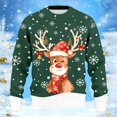 thumbnail image 6 of Christmas Sweatshirt for Men Women Long Sleeve Crewneck Loose Casual Cute Reindeer and Snowflake Print Pullover Sweatshirts, 6 of 8
