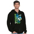 thumbnail image 4 of Popeye Never Quits Asian Inspired Men Big & Tall Zip Hoodie Brisco Brands 2X, 4 of 5
