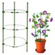 thumbnail image 1 of Muyoka Jaulas de tomate, paquete de 4 jaulas de soporte para plantas de jardín, soporte resistente para plantas de tomate de jardín, estacas de metal recubiertas de plástico verde, plantas trepadoras Muyoka Hogar, 1 of 7