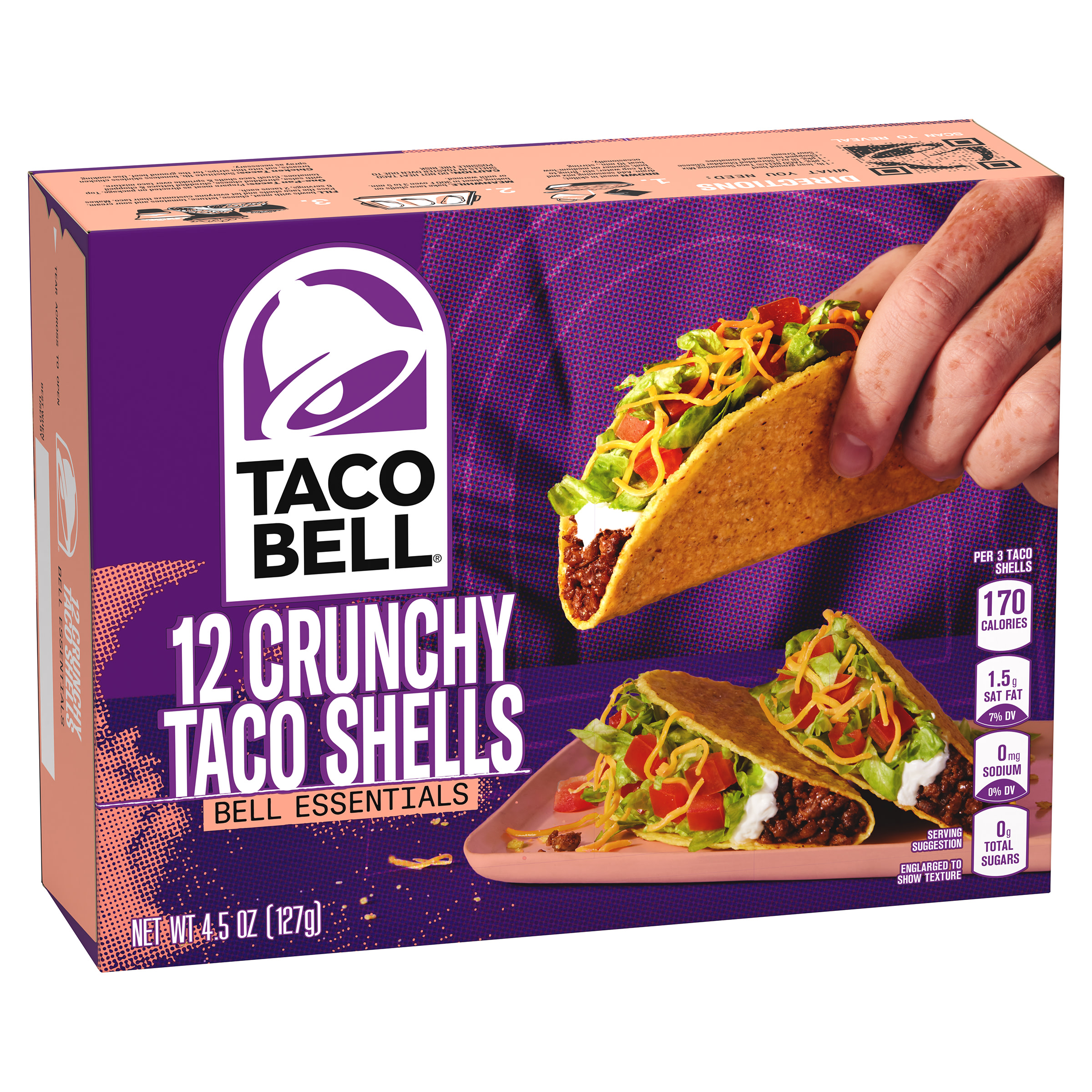 Taco Bell Crunchy Taco Shells, 12 ct, 4.5 oz Box