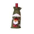 thumbnail image 2 of Moyic Funda para botella de vino, funda con cordón de Navidad, fundas universales para champán, ropa de de comedor, accesorios de Navidad para Kits de decoración para fiestas Muñeco de nieve/Verde Moyic HA068081-01, 2 of 6