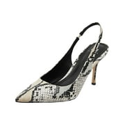 Marc Fisher LTD Womens Camela Leather Slingback Heels Ivory 6 Medium (B,M)