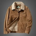 thumbnail image 3 of Lilgiuy Men's Winter Thickened Corduroy Jacket Lamb Wool Loose Jacket, 3 of 4