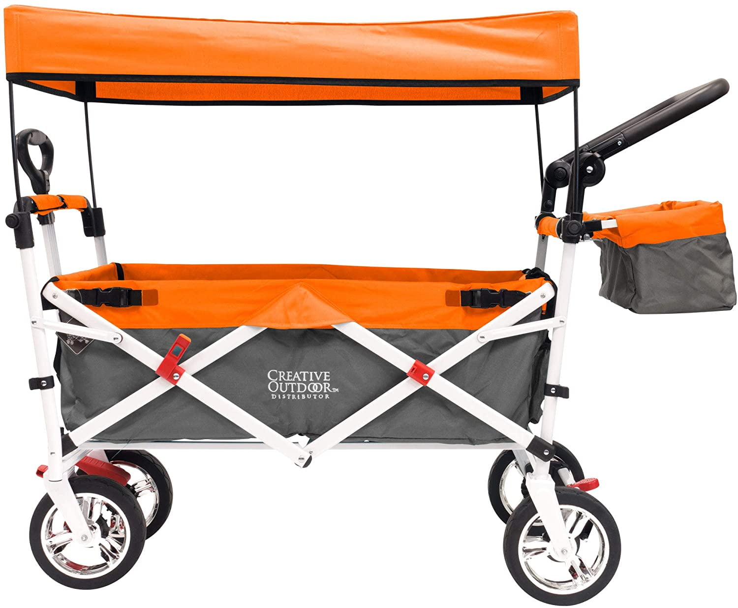 WonderFold Pull and Push Collapsible Folding Utility Wagon with All-Terrain Tire 