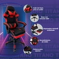 thumbnail image 3 of Silla Gamer Ergonómica Reclinable Titano TT-SGCRP Con Descansa Pies rojo Grande, 3 of 7