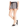 thumbnail image 2 of Joe & Elle Womens Printed Lace-trim Casual Mini Shorts, Black, Juniors, Small, 2 of 2