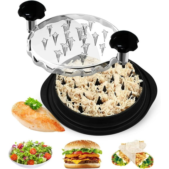 Chicken Shredder,Shredding Tool Meat Shredder with Handles Non-skid Base,Manual Chicken Breast Grinder Machine for Ground Food,Meat & Vegetables,Dishwasher Washable