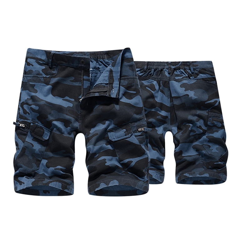 JLFKNG Mens Fashion Casual Camouflage Colour Multi Pocket Zipper