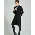 thumbnail image 5 of Camii Mia Women's Faux Wool Coat Elegant Lapel Trench Jacket Slim Long Coat Overcoat Outwear, 5 of 7