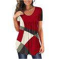 thumbnail image 2 of Blusa de manga corta con cuello redondo, informal, cómoda, a la moda para mujer OAVQHLG3B Store  lin121212, 2 of 4