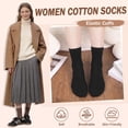 thumbnail image 5 of Loritta Secret Womens Crew Socks, 7 Pairs Cotton Knit  Casual Dress Breathable Ladies Socks for Women, Size 9-11, 5 of 9